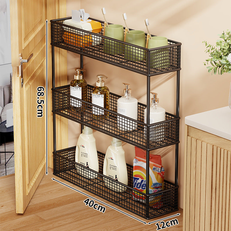 Slim Overdoor Three-Tier Wire Mesh Storage Organizer