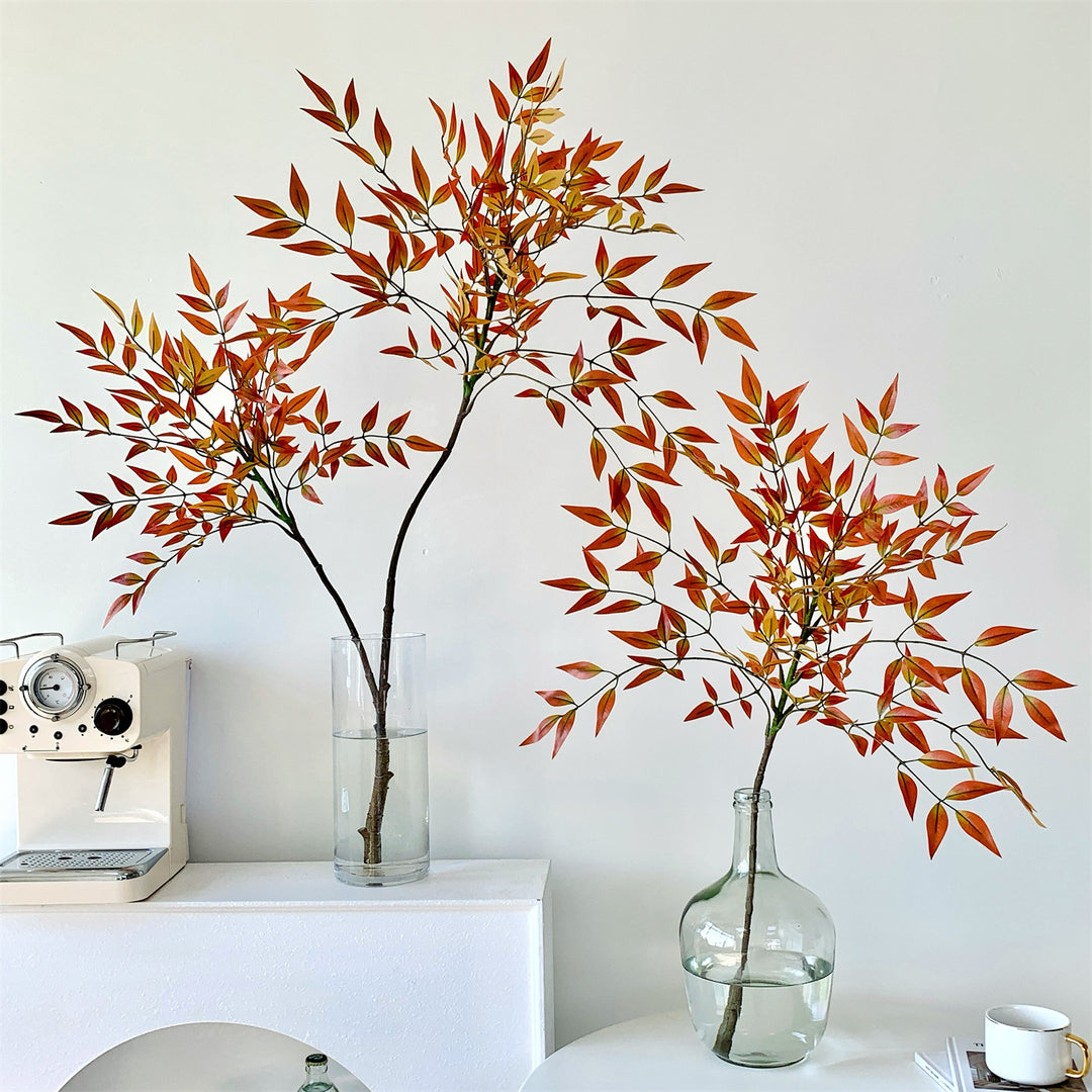 Artificial Green Leaf Branch