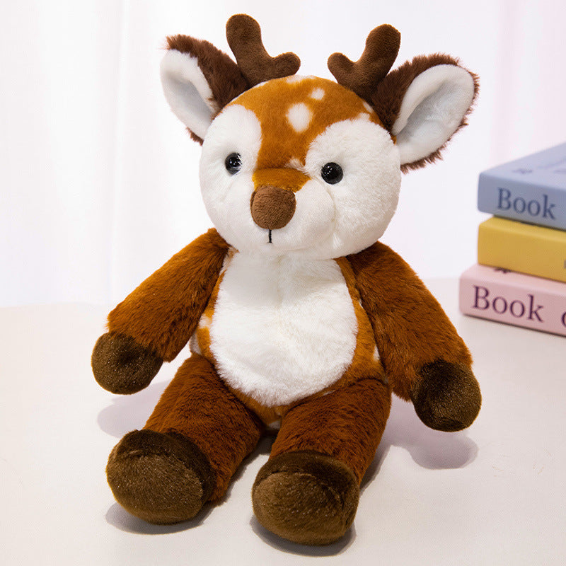 Premium Plush Lamb Comforter Stuffed Toy with Soft Faux-Fur and Embroidered Features Kalsten