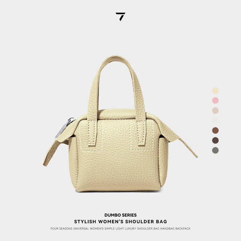 Compact Textured Handheld Satchel Kalsten