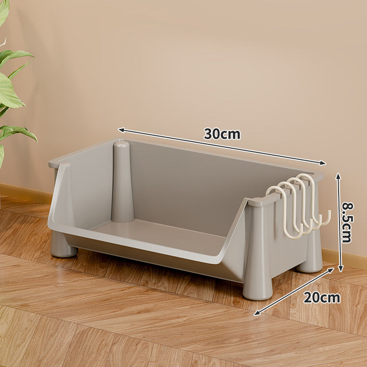 Slim Four-Tier Rolling Storage Cart with Stacking Open Bins