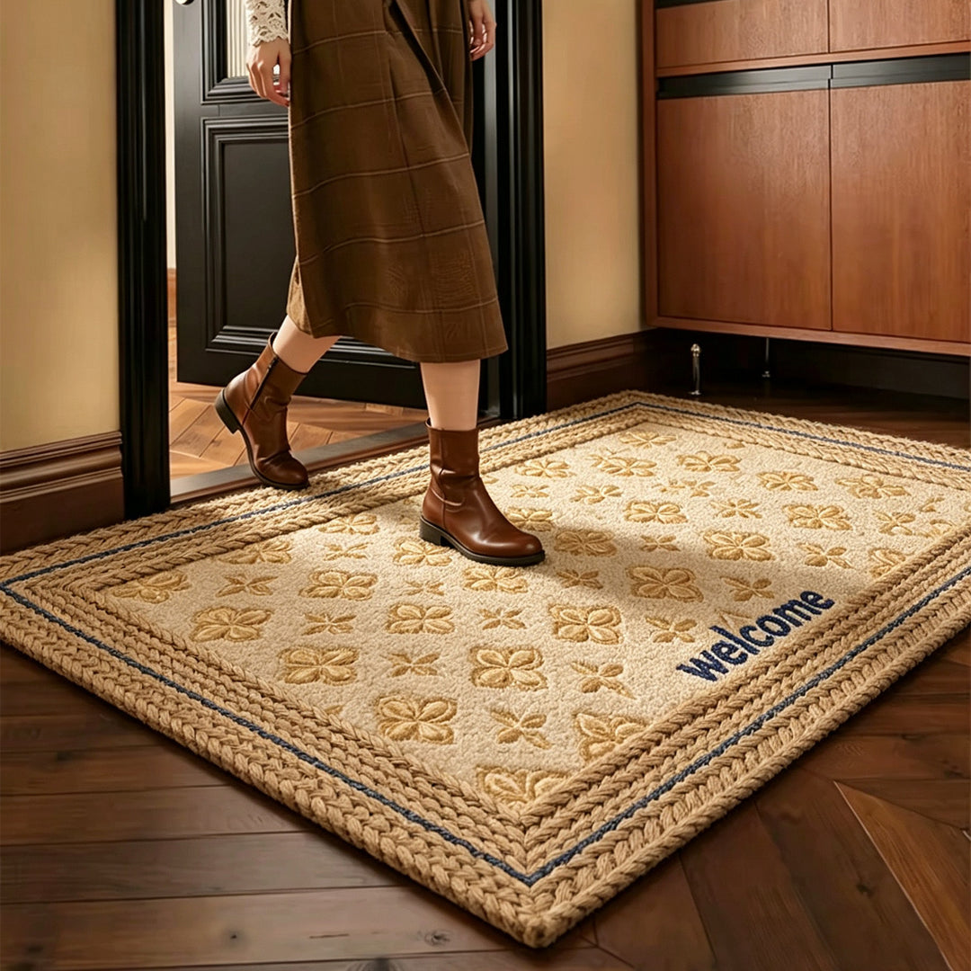 Floral Patterned Cotton Bath Mat Kalsten
