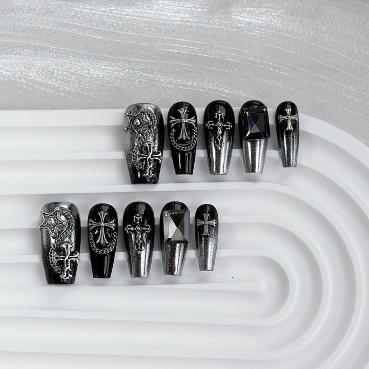 Butterfly-Embellished Press-On Nail Set