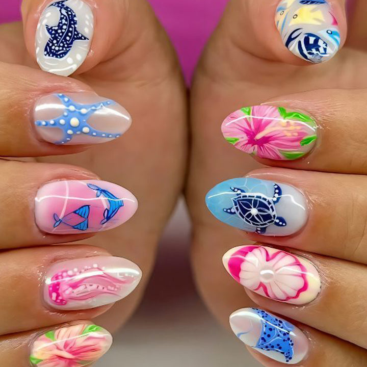 Tropical Ocean-Inspired Nail Art Set Kalsten