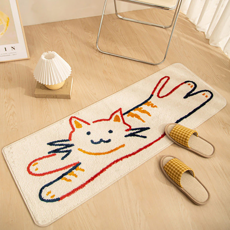 Cute Cartoon Animal-Themed Plush Area Rug