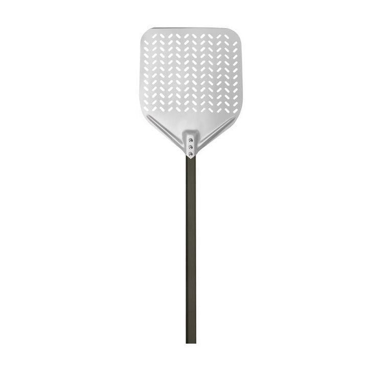 perforated aluminum pizza peel with long ergonomic reinforced handle Kalsten