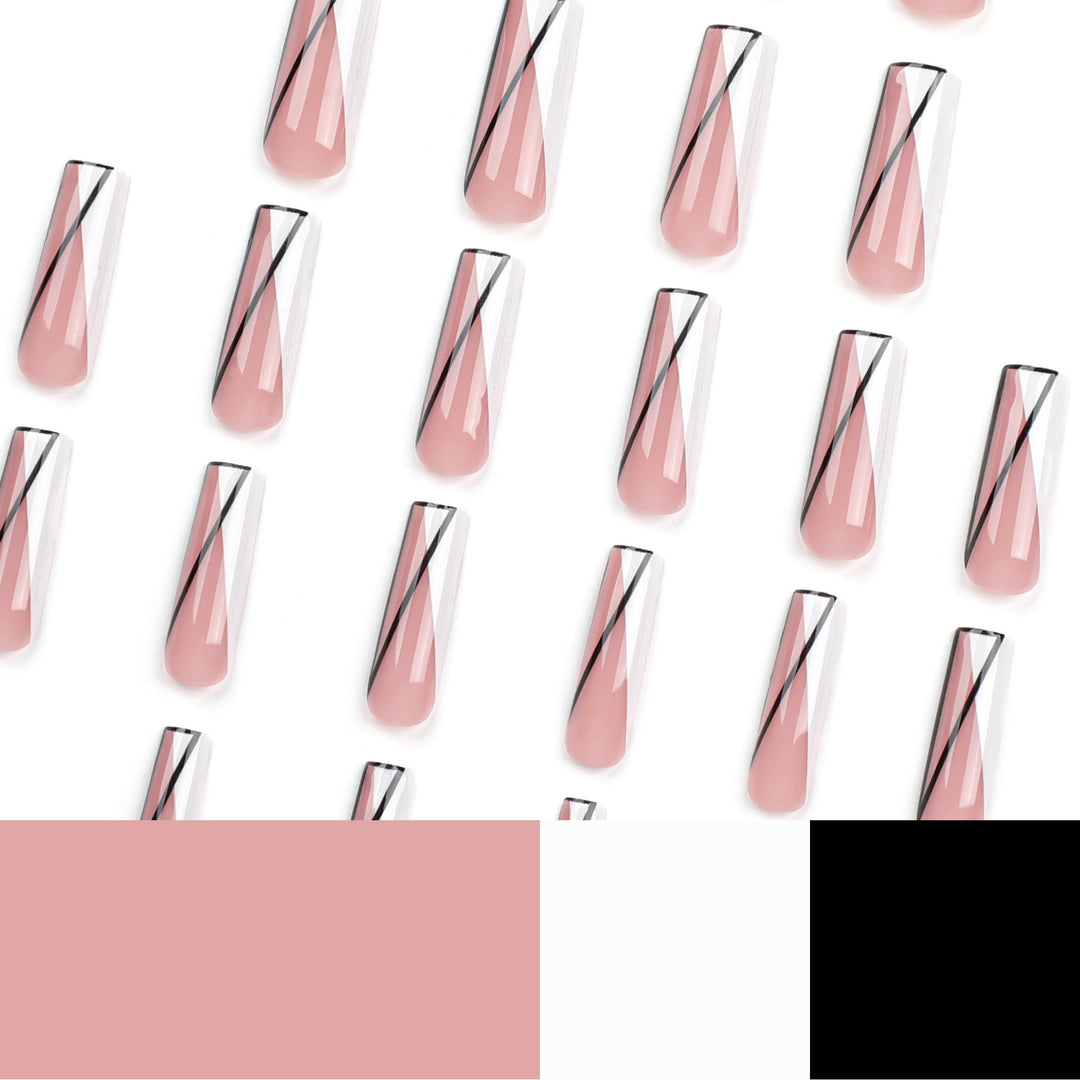Artful Nail Extensions in Geometric Style Kalsten