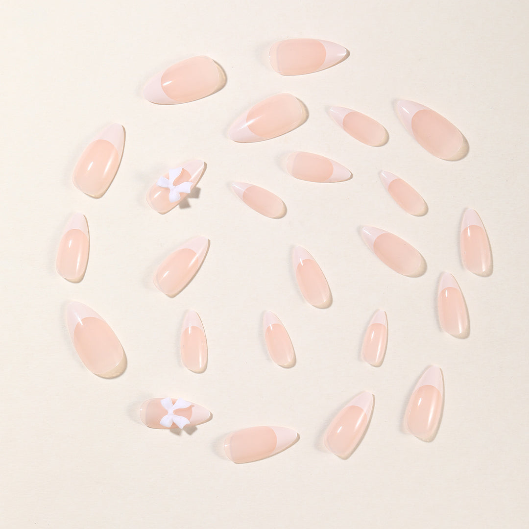 Elegant French Tip Acrylic Nail Art Extensions Kalsten