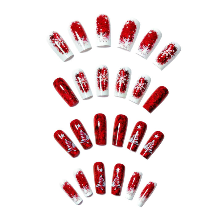 Artificial nails with festive Christmas design Kalsten
