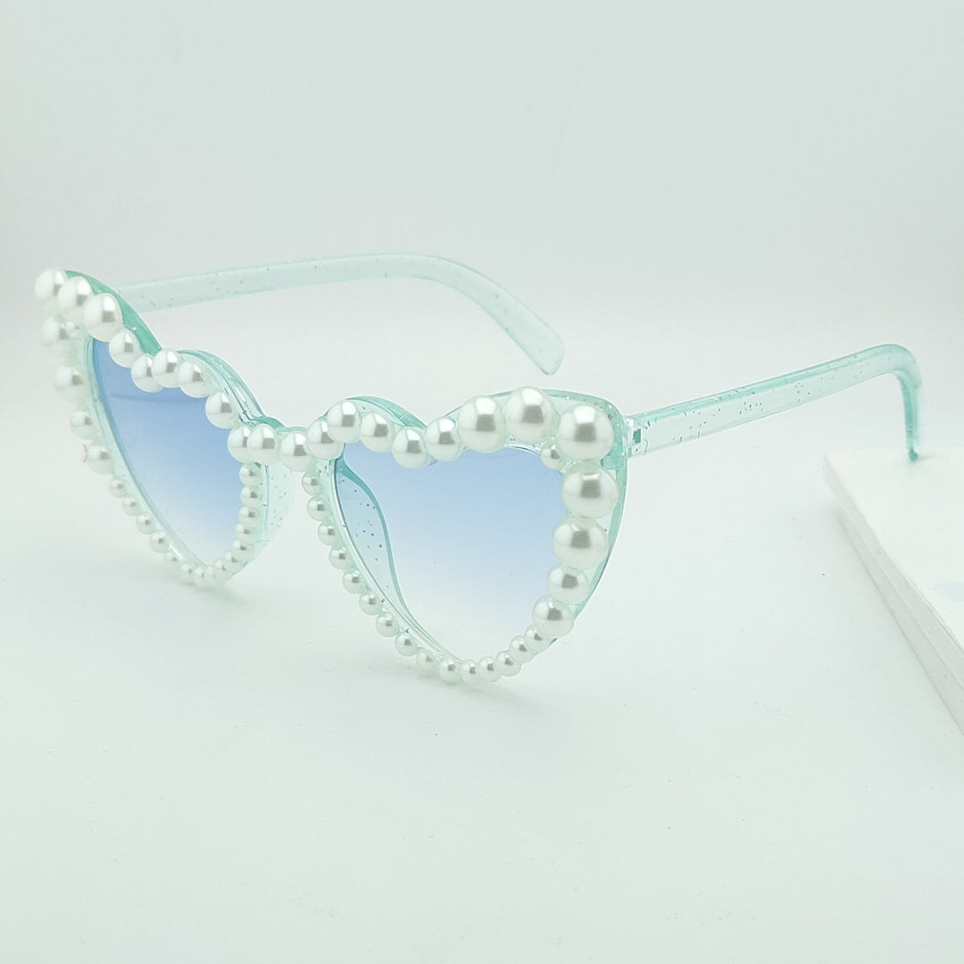 Heart-Shaped Pearl-Accented Sunglasses Kalsten