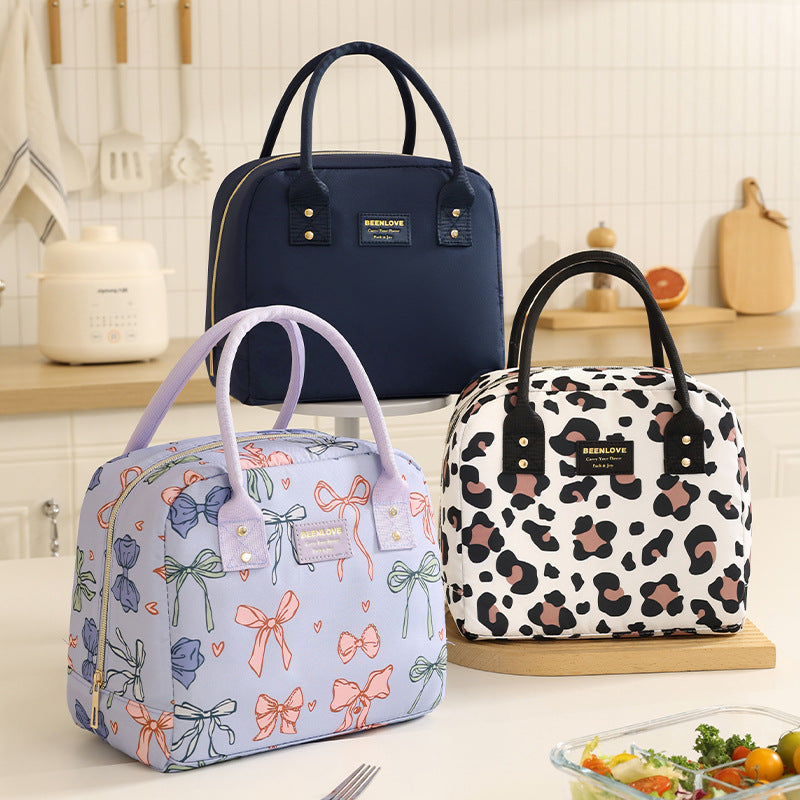 Insulated Leopard Print Lunch Tote Kalsten