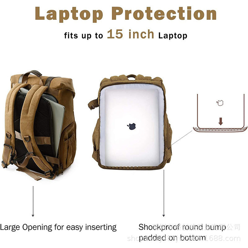 Vintage Canvas Travel Backpack Kalsten