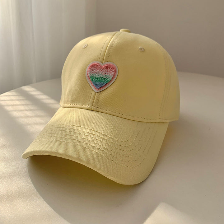 Heart Embroidered Adjustable Cotton Cap