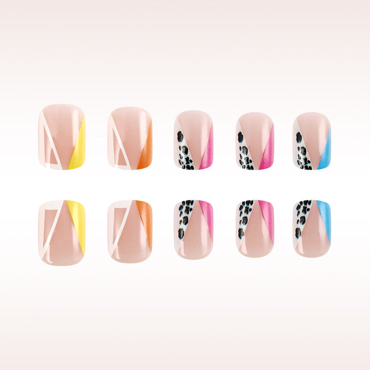 Creative Geometric Press-On Nails Kalsten