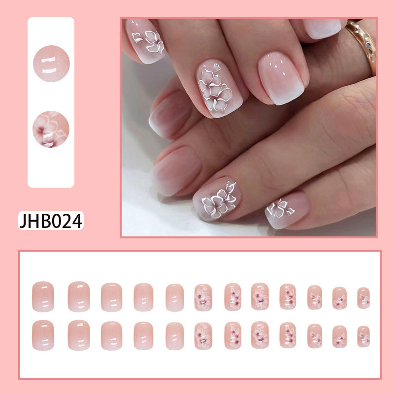 Elegant Floral Design Press-On Nails