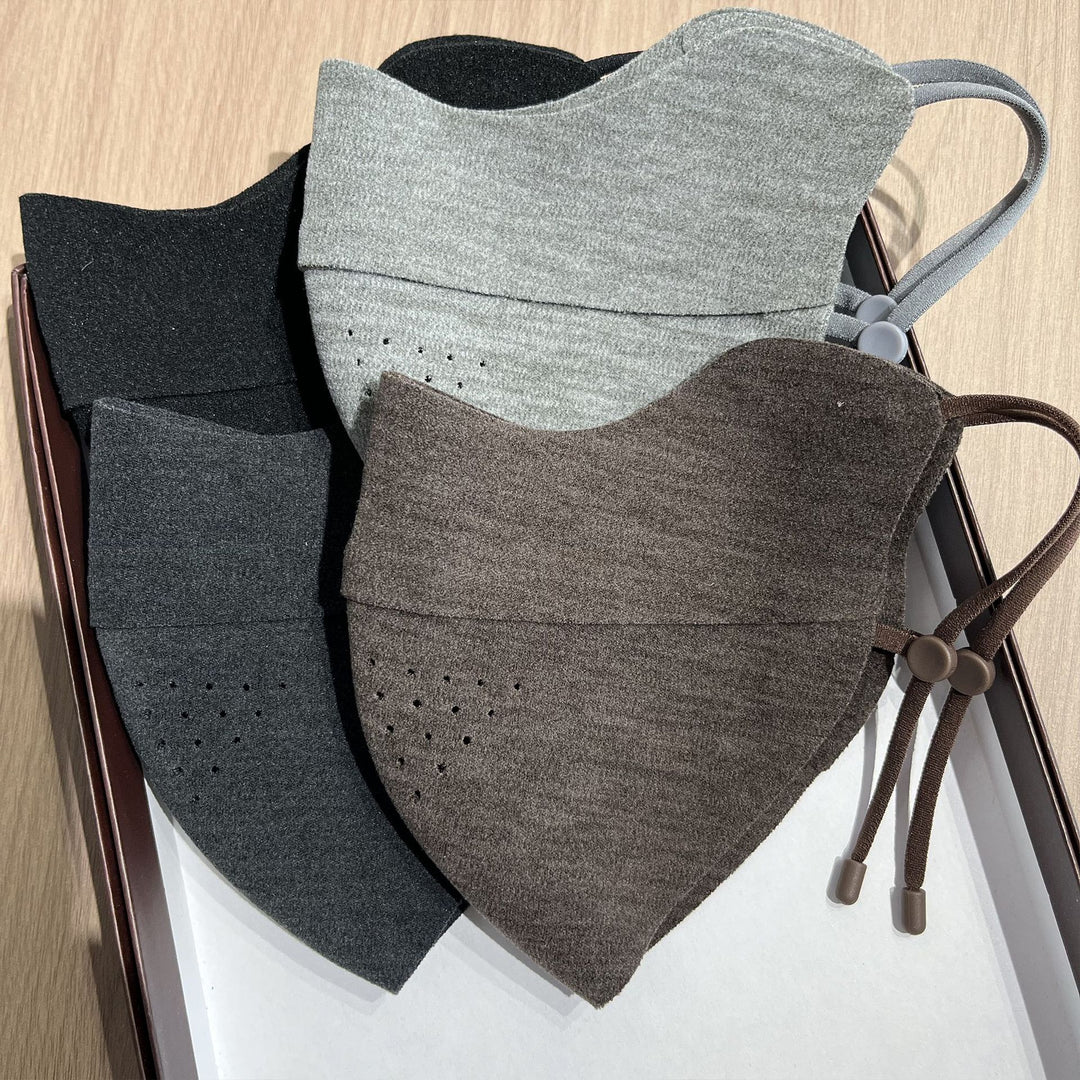 Sueded Reusable Face Mask with Breathable Perforation & Adjustable Ear Loops Kalsten