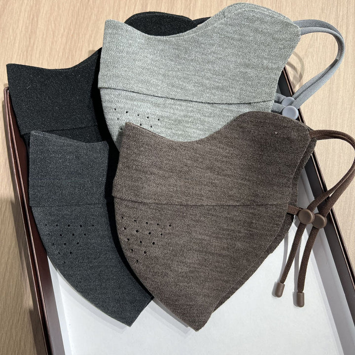 Sueded Reusable Face Mask with Breathable Perforation & Adjustable Ear Loops Kalsten