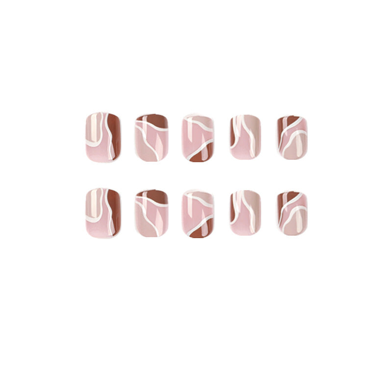 Elegant Nail Art with Geometric Design Kalsten
