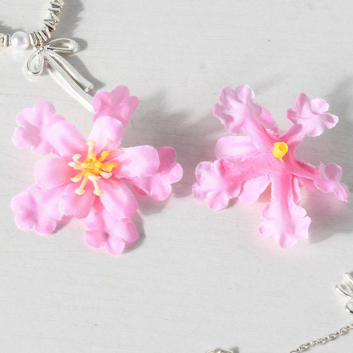 Floral Accent  Hair Clips