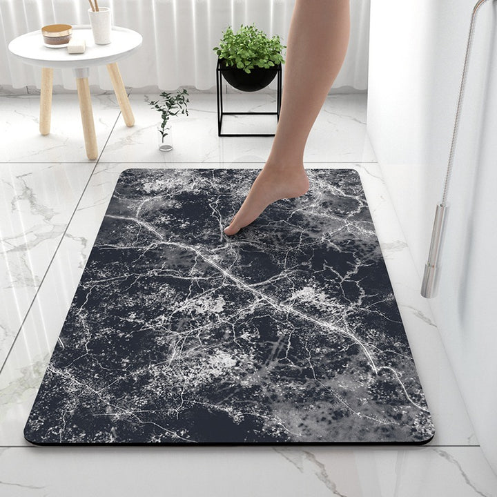 Luxurious Marble Print Bath Mat