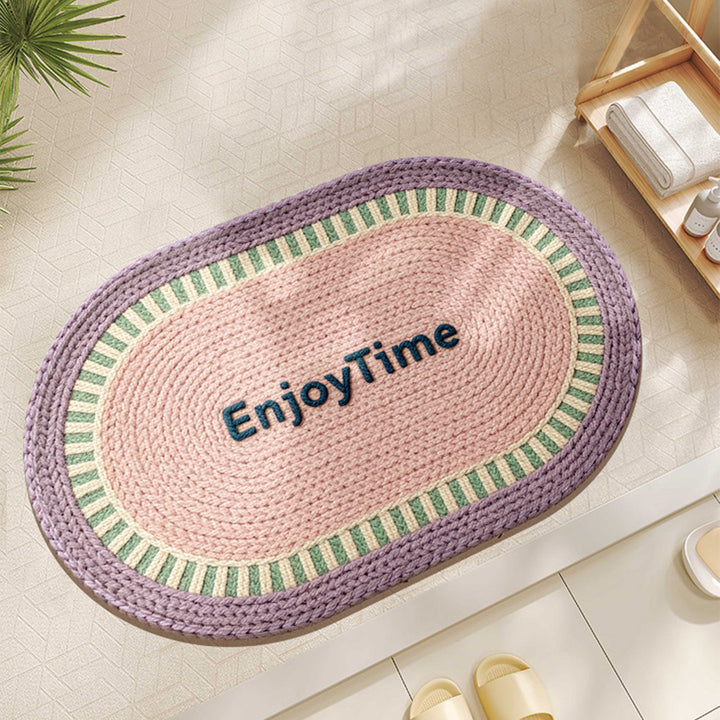 Textured Braided Area Mat