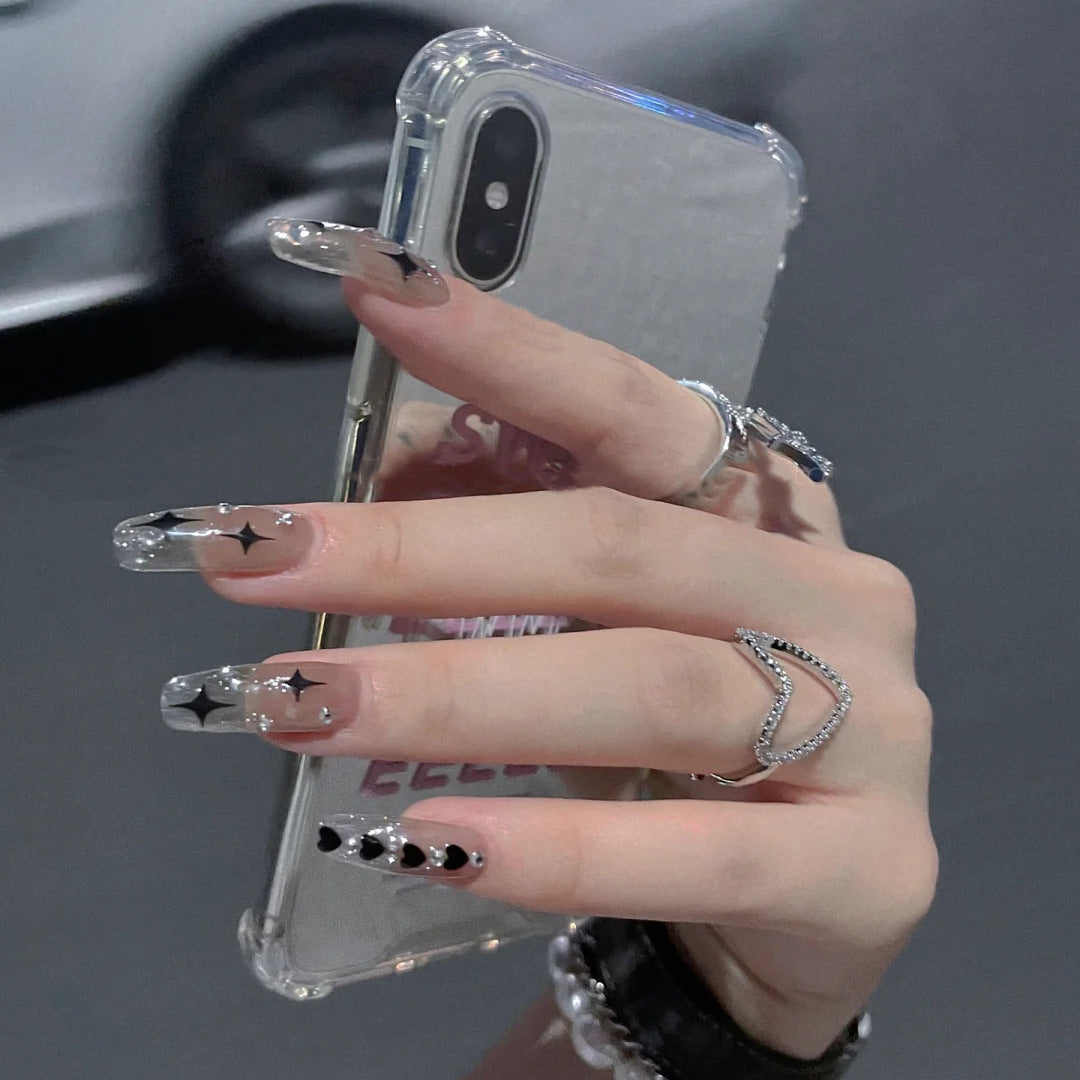 Trendy artificial nails with star design Kalsten