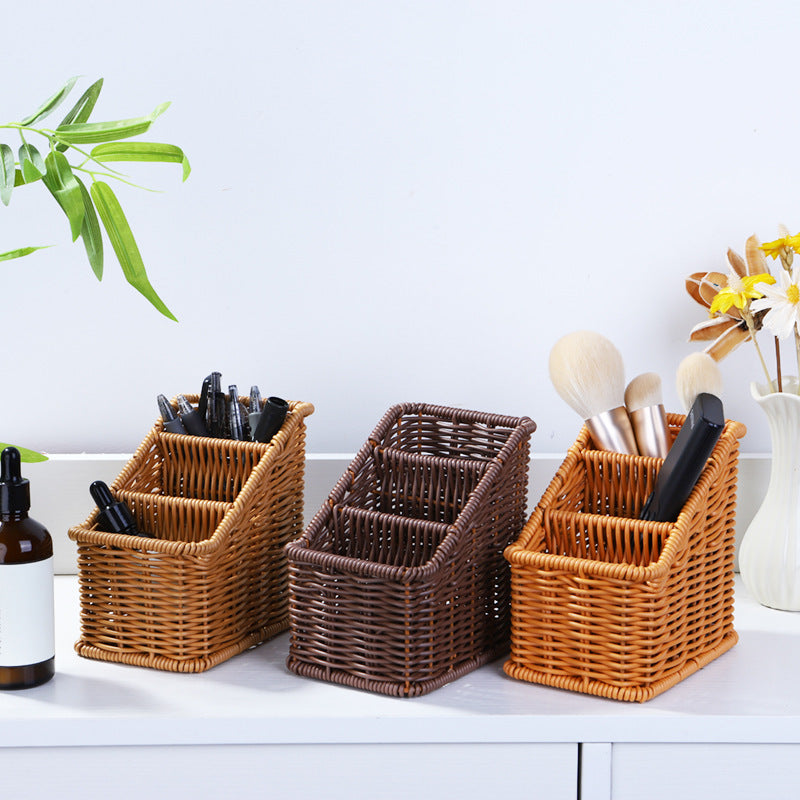 Multi-Compartment Woven Organizer Basket Kalsten