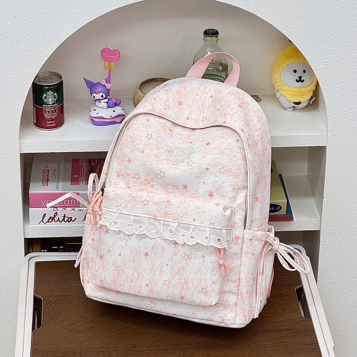 Cute Decorative Star-Embellished Backpack Kalsten