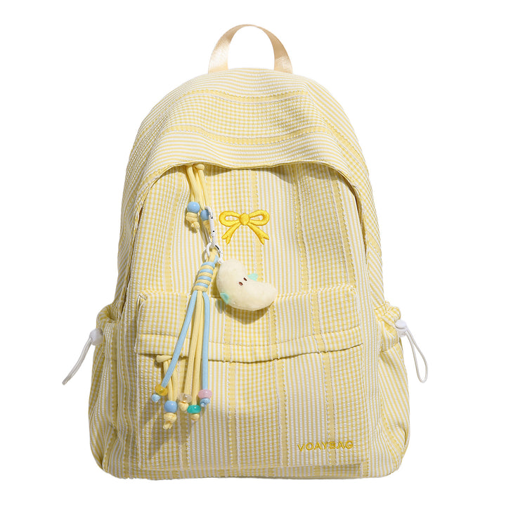 Cute Checked Patterned School Backpack Kalsten