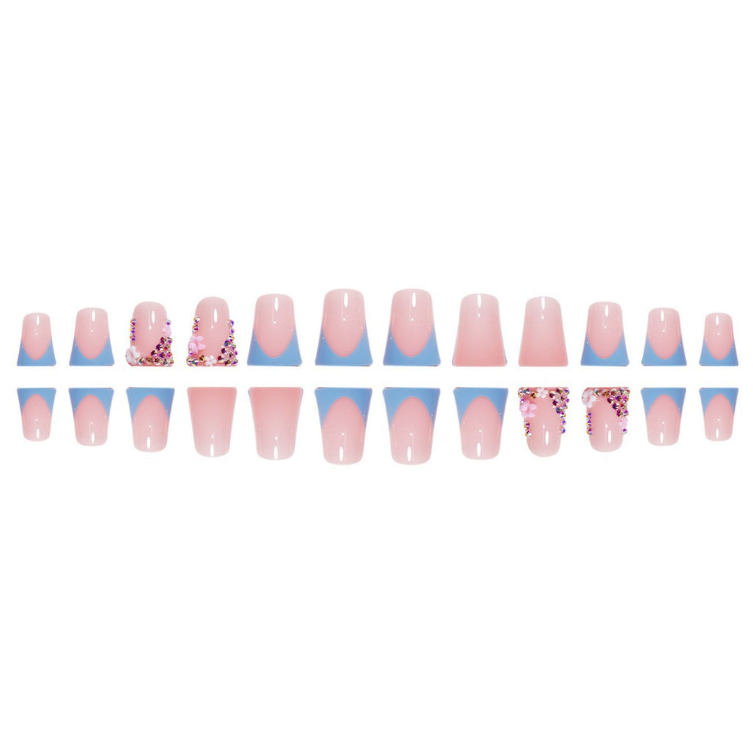Decorative Floral Press-On Nail Enhancements Kalsten
