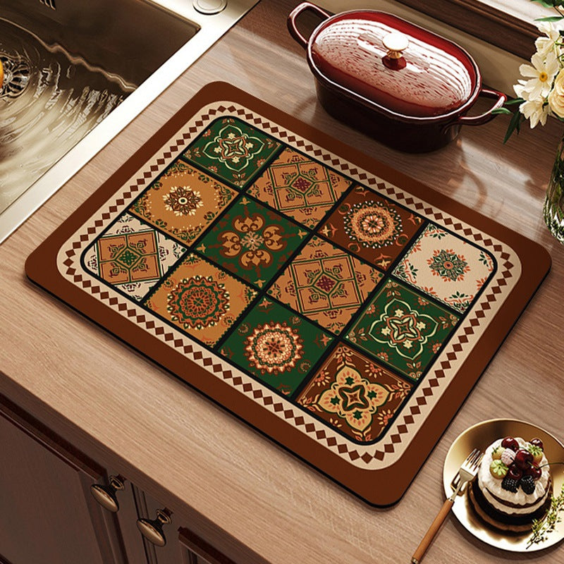 Vintage-Inspired Kitchen Sink Mat