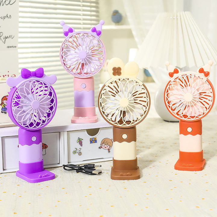 Unisex compact rechargeable hand fan with USB charging function and quiet motor Kalsten