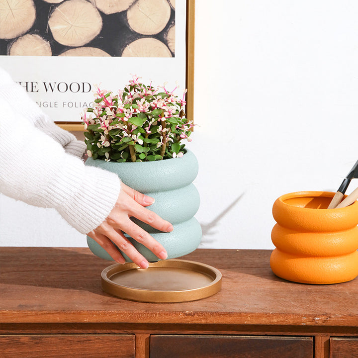 Modern Round Planters for Indoor Plant Decoration