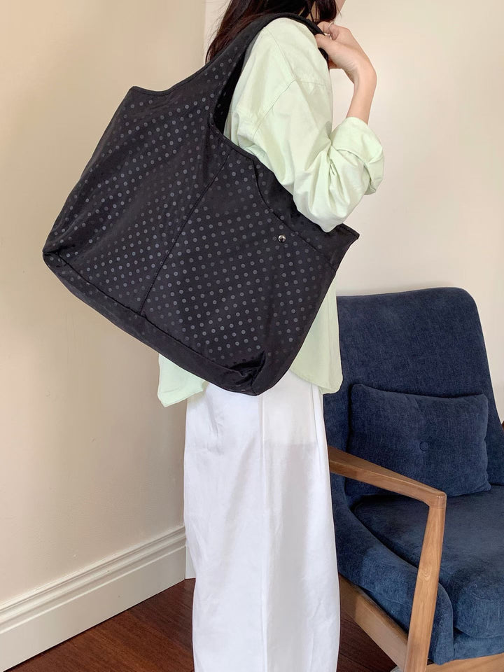 Spacious Polka Dot Shoulder Bag