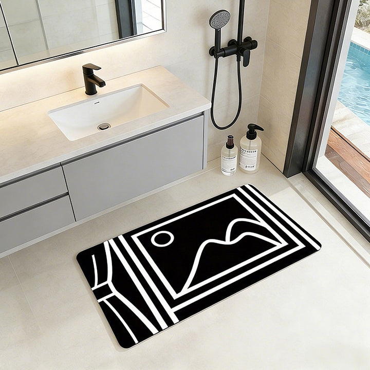 Playful Cartoon Dog-Themed Bath Mat Kalsten
