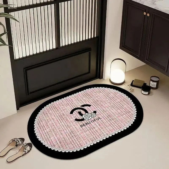 Floral Rose-Themed Area Mat