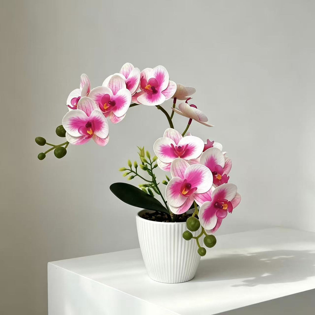 Decorative Faux Orchid Arrangement