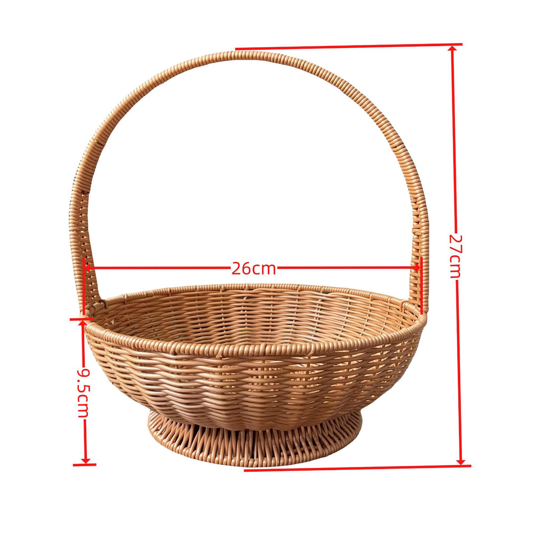 Ladies handcrafted rattan basket with handle Kalsten