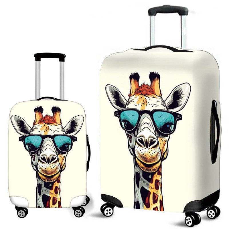 Unisex hard-shell travel suitcase with creative giraffe motif Kalsten