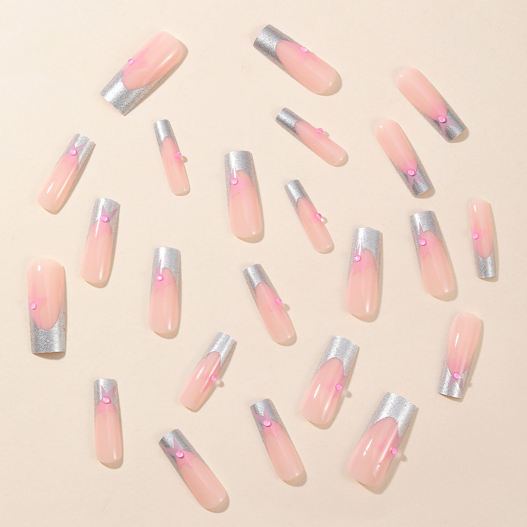 3D Star Accented Nail Art Extensions Kalsten