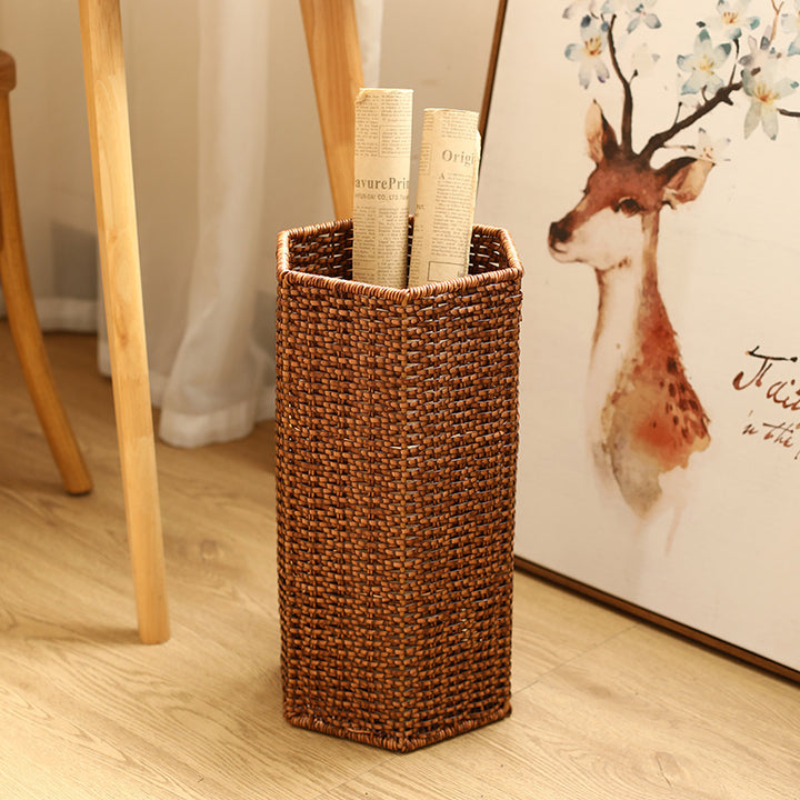 Unisex Hexagonal Storage Basket made of Woven Material Kalsten