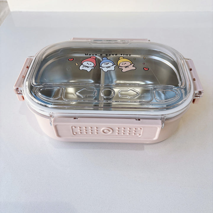Fun-Themed Multi-Compartment Meal Storage Container