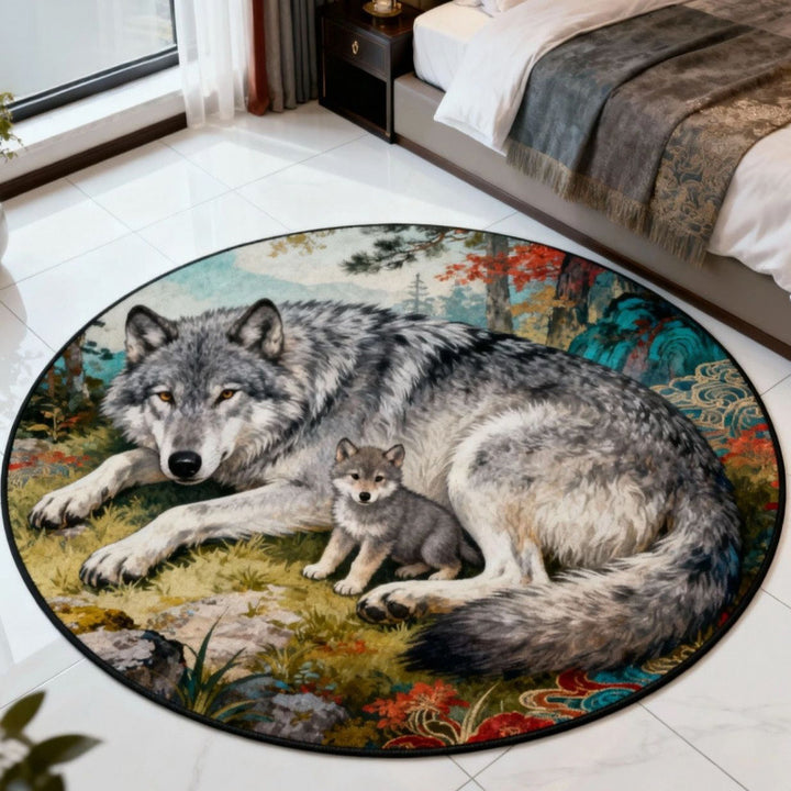 Animal-Themed Round Area Rug