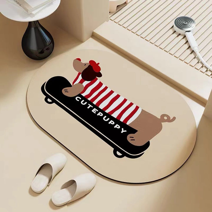 Artistic Cat-Themed Area Mat for Home Decor
