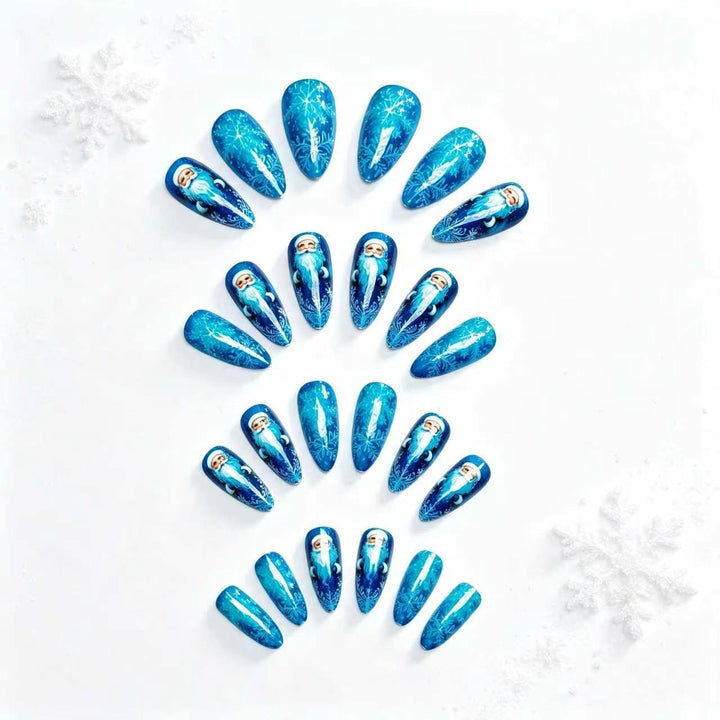 Artificial nails with festive Santa design Kalsten