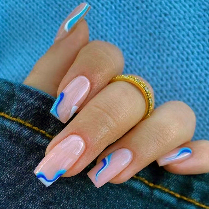 Artificial nails with floral minimalism Kalsten