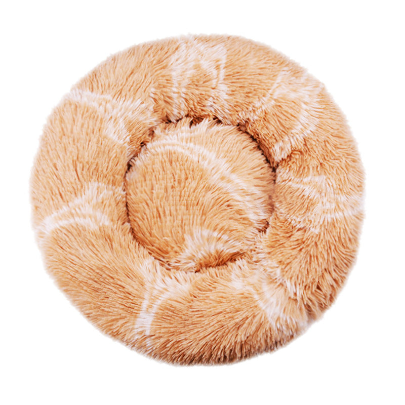 Round Plush  Nest  Dog Bed