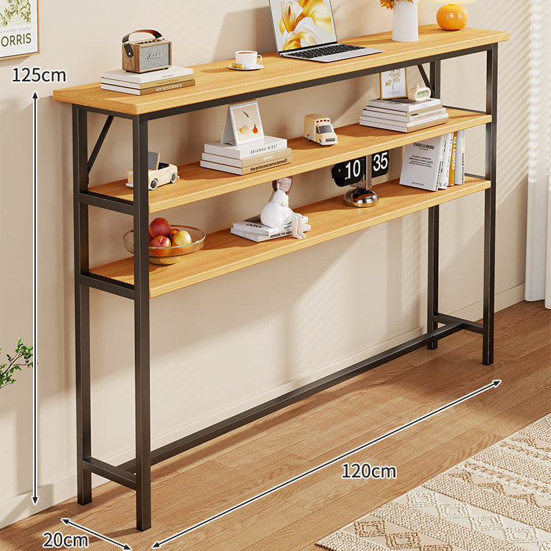 Narrow Industrial Console Table with Slim Profile