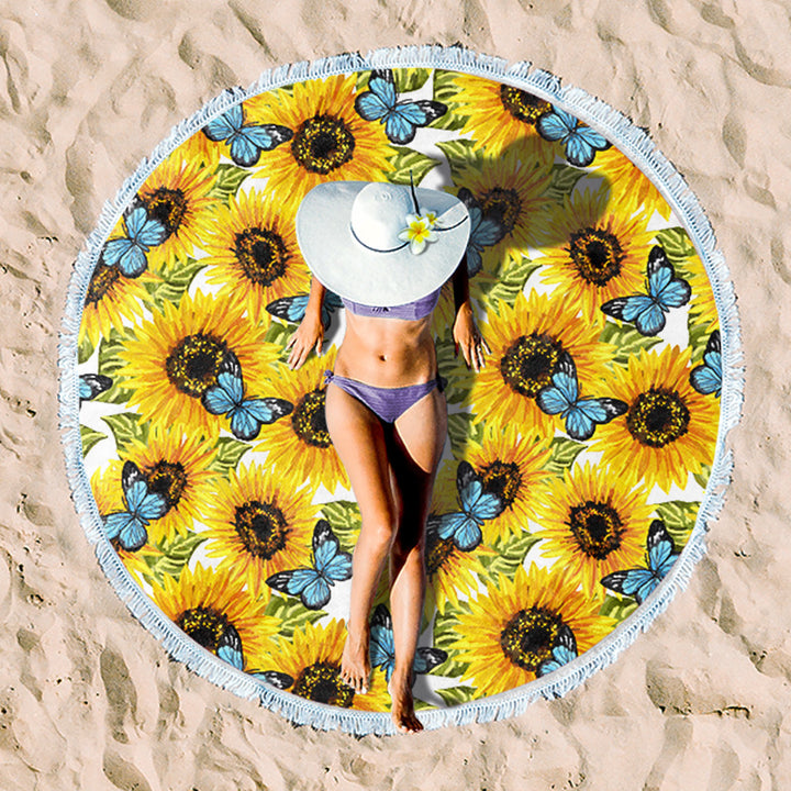 Rundstrand towel with unique sunset design Kalsten