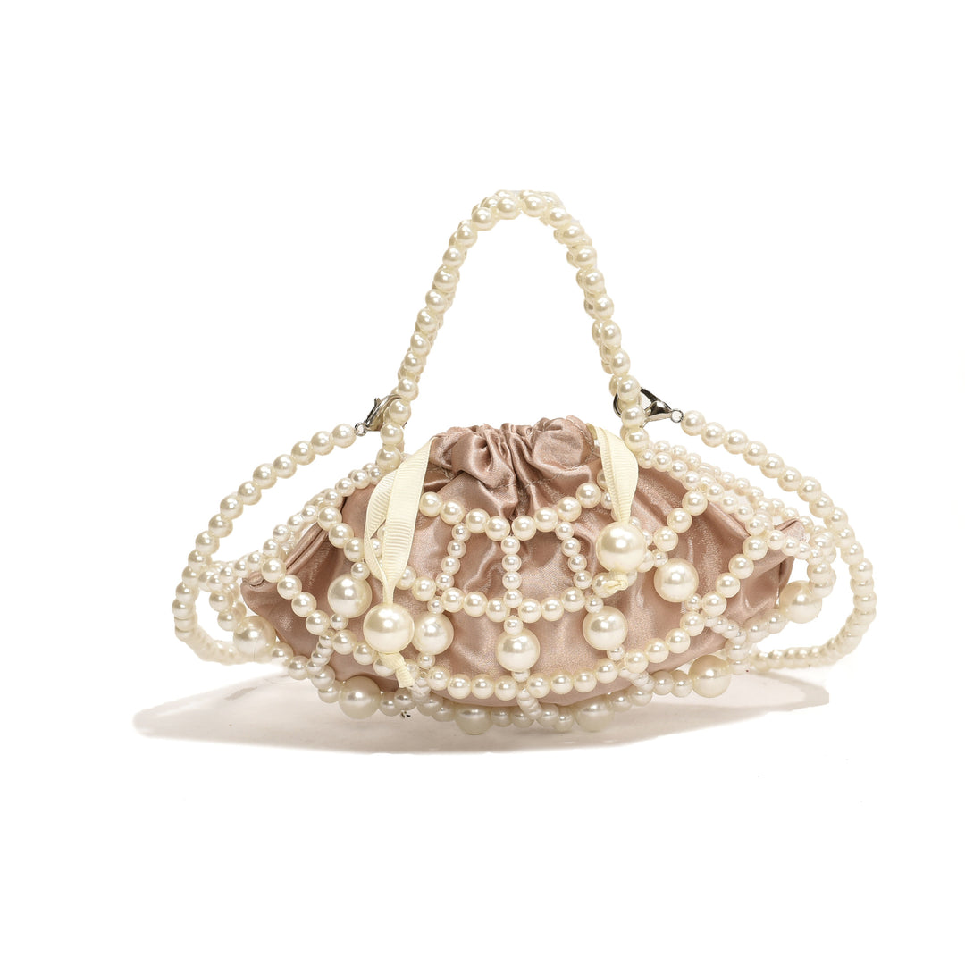 Pearl-Embellished Evening Clutch